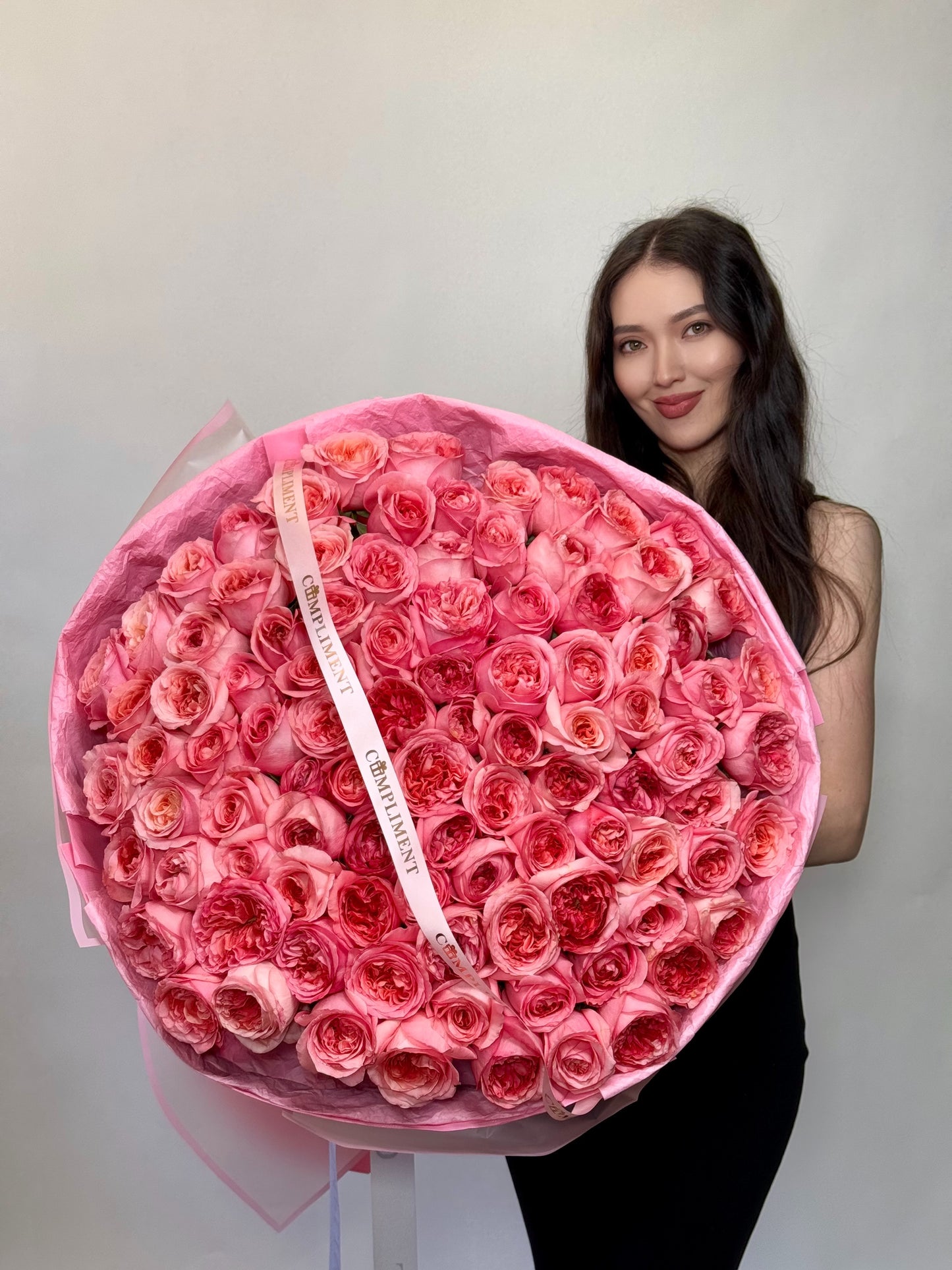 100 PINK PEONY ROSES