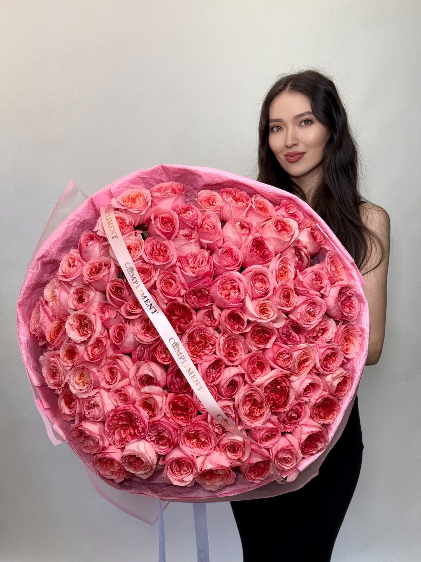 100 PINK PEONY ROSES