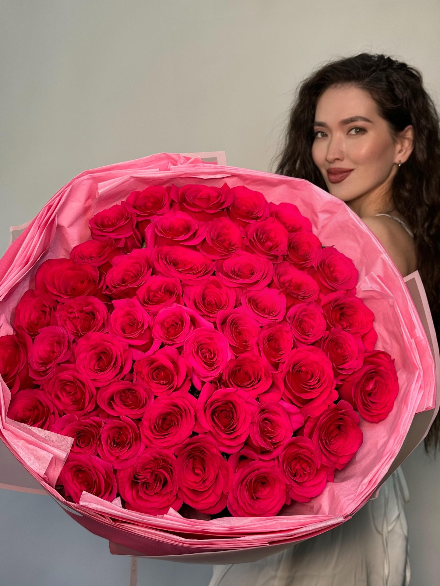 Bouquet "51 hot pink roses'
