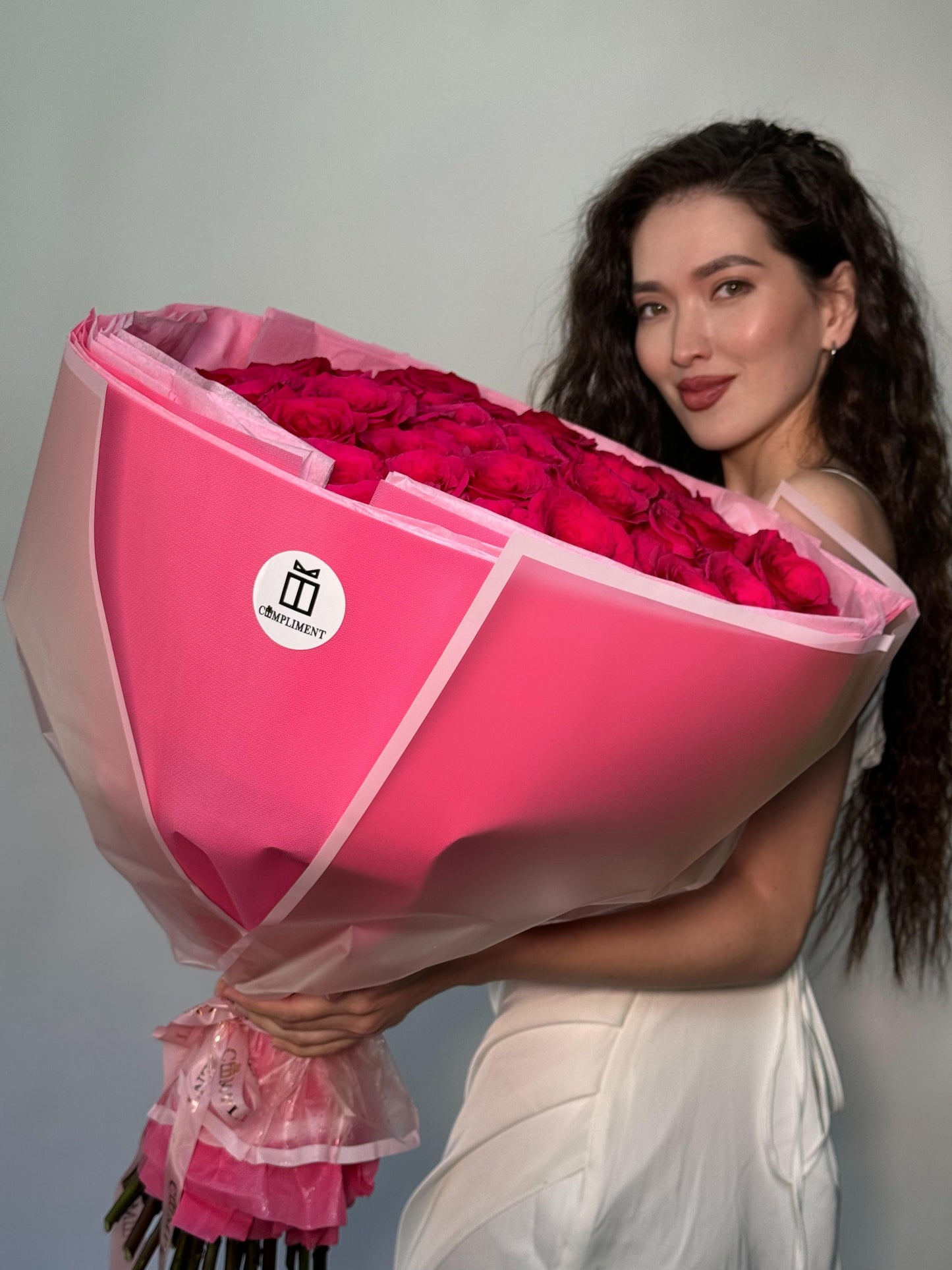 Bouquet "51 hot pink roses'