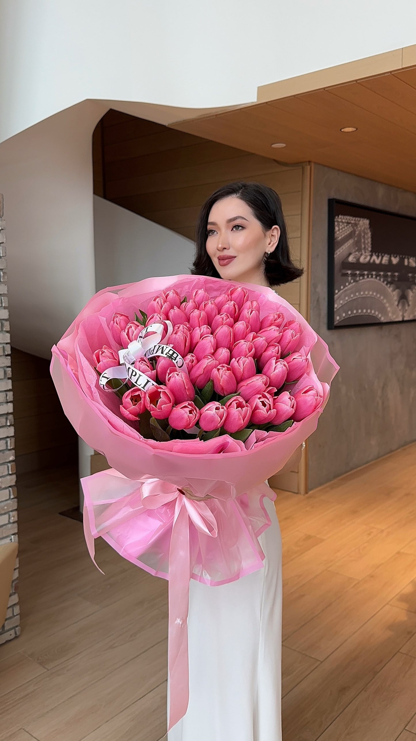 50 TULIPS PINK