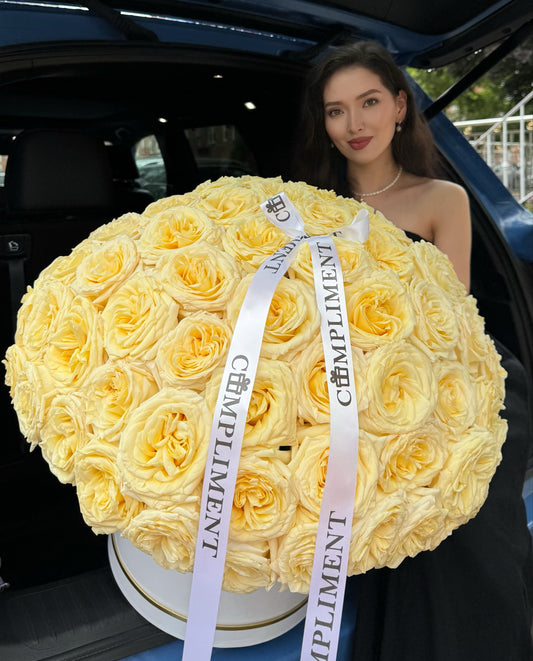 101 PEONY ROSES IN A BOX