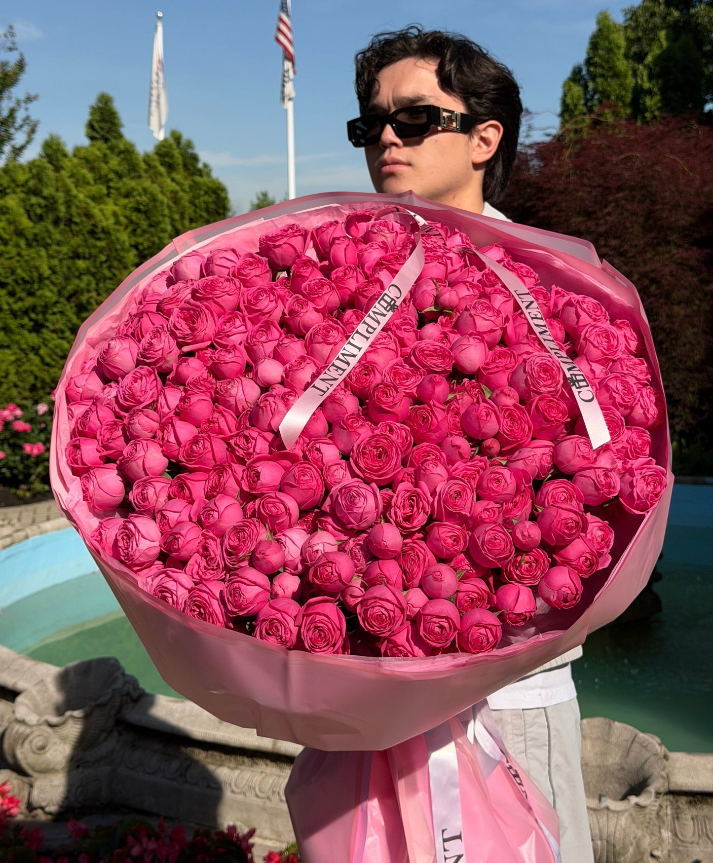 XL/ HOT PINK PEONY SPRAY