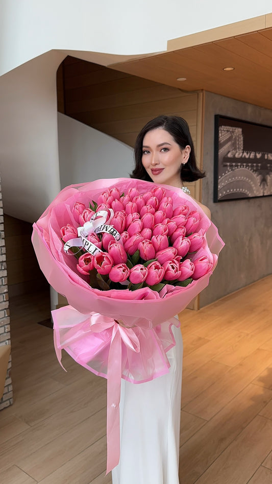 50 TULIPS PINK