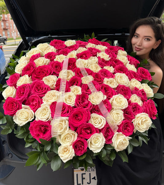 101 MIX ROSES IN A BOX