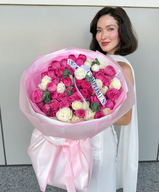 MIX PEONY SPRAY ROSES/ M SIZE
