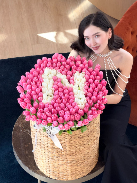 BASKET OF TULIPS