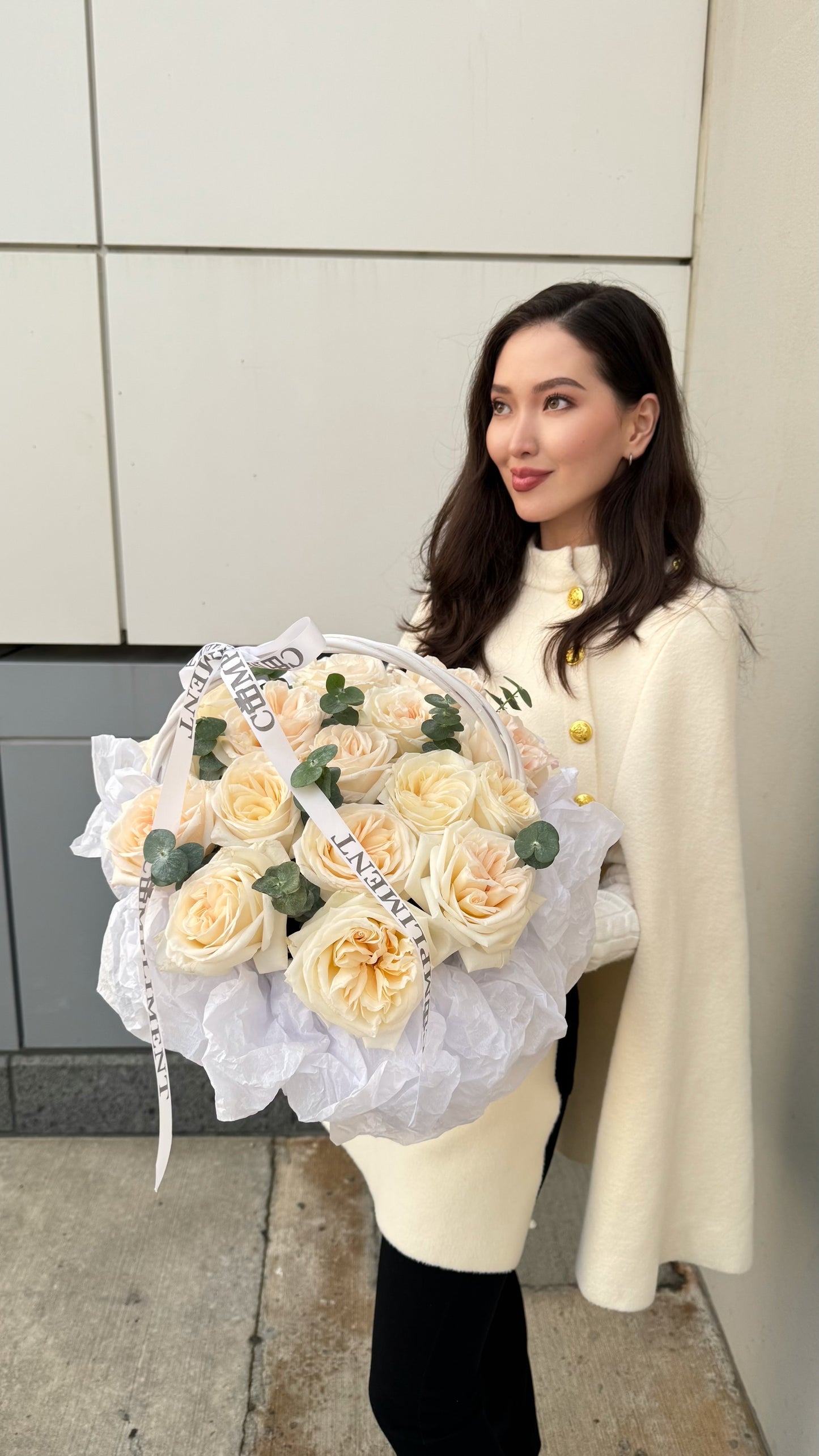 S/PEONY ROSES WHITE