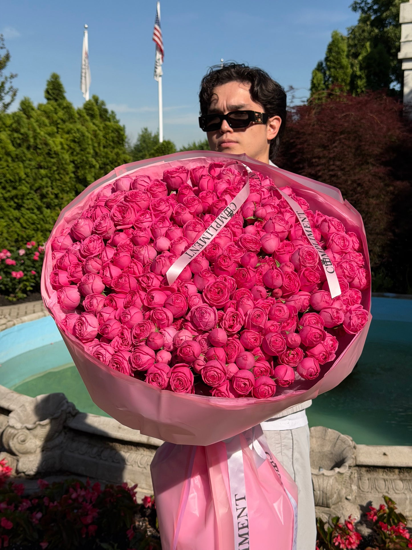 XL/ HOT PINK PEONY SPRAY