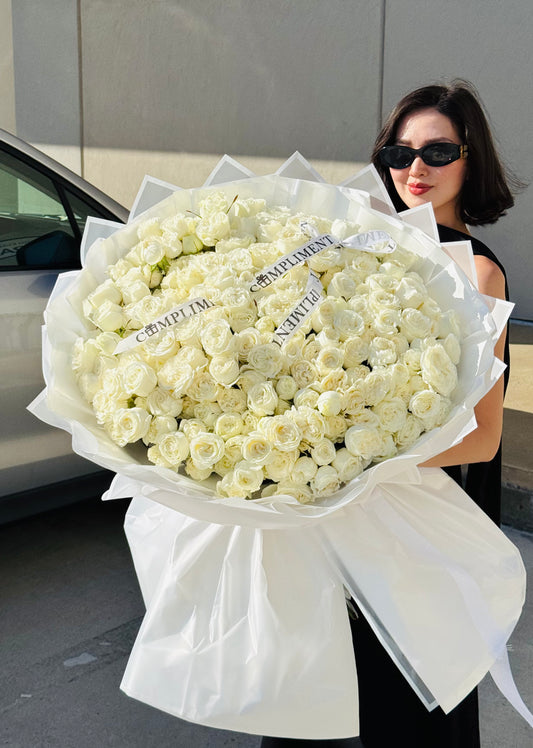 XXL/PEONY SPRAY WHITE