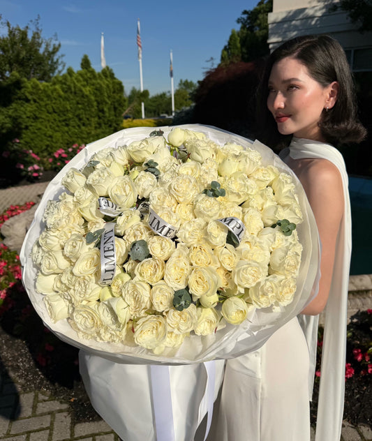 L/ WHITE PEONY SPRAY