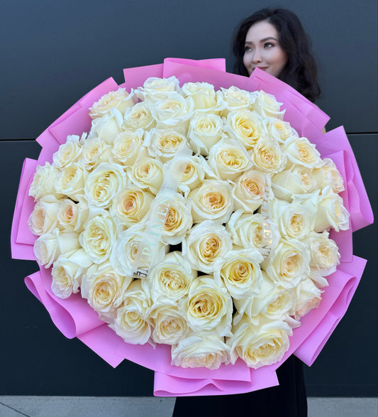51 PEONY ROSES WHITE