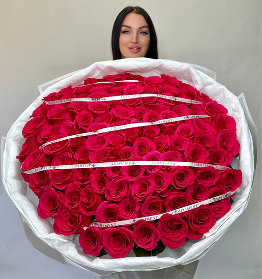 101 HOT PINK ROSES