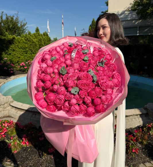 L/ HOT PINK PEONY SPRAY