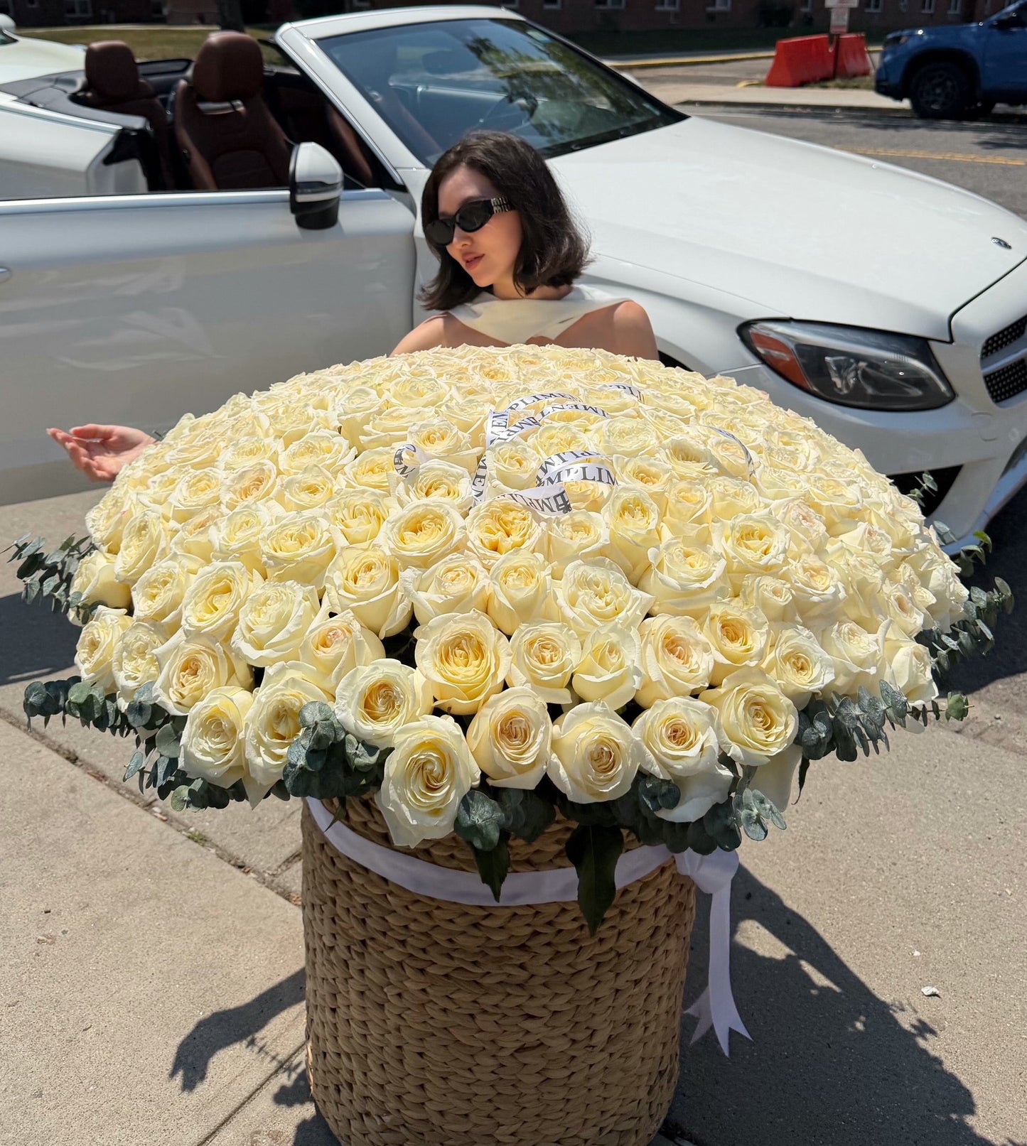 300 CANDLE ROSES IN A BASKET