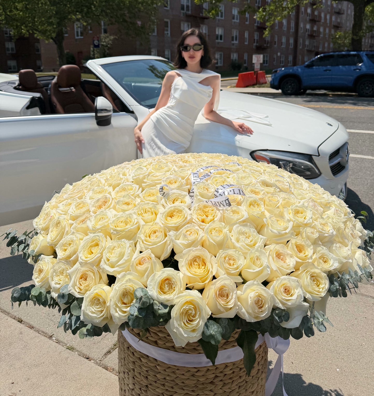 300 CANDLE ROSES IN A BASKET