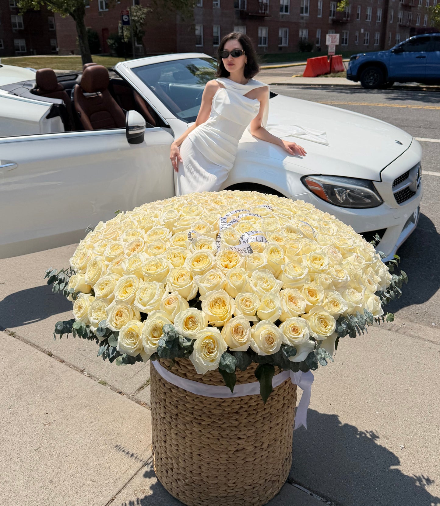 300 CANDLE ROSES IN A BASKET