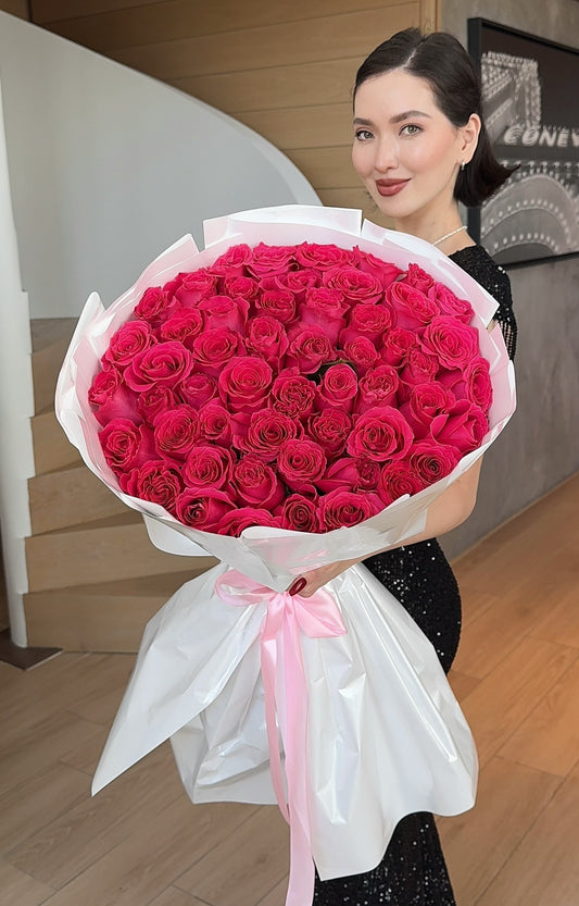 51 HOT PINK ROSES