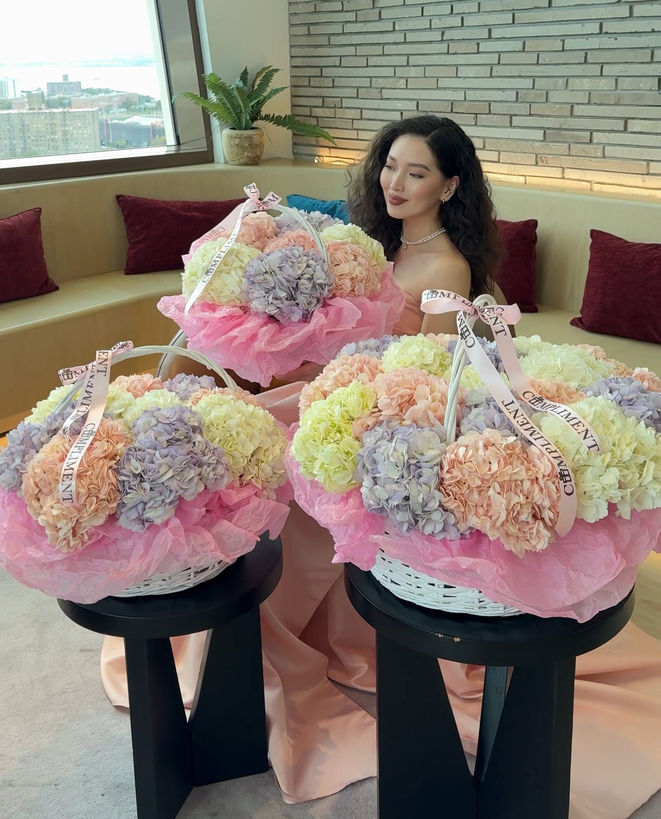 BASKET/ MIX HYDRANGEAS