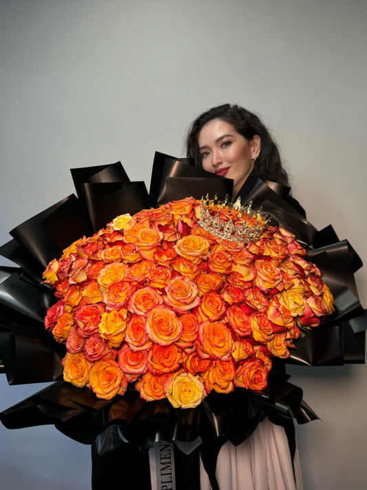 Bouquet "Queen/ 101 orange roses"